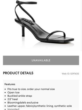 Aqua Black Strappy Ankle‑Tie Stiletto Sandal